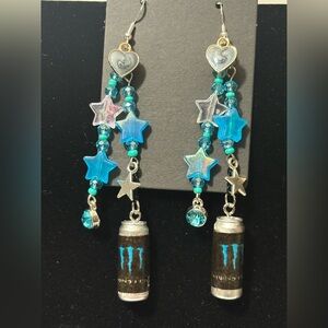 Novelty energy drink lover Star Beaded Earrings